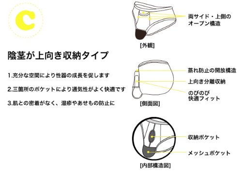 Amazon.co.jp: King Style 網ポケット付 壮快パンツ ブリーフ(上向き