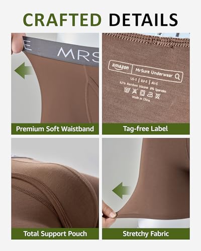 MrSure Men's Underwear Boxer Briefs Multipack with Breathable Moisture-Wicking Comfort and Assorted Colors (4 Pack)4