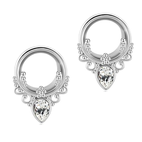 Titanium Double Flared Ear Plug Ear Gauges Expander - 1 Pair