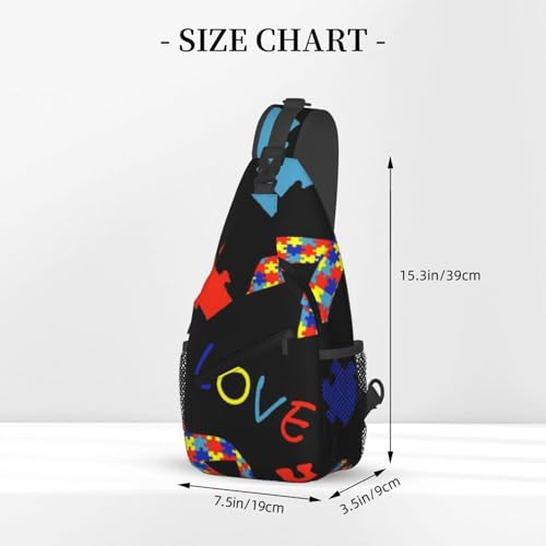Autism Awareness Ribbon Portable And Large Capacity Men'S Casual Cross Chest Bag3