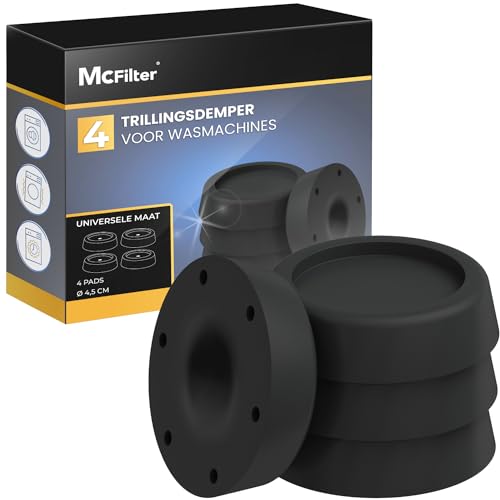 McFilter trillingsdempers voor wasmachines en drogers - antislip wasmachinemat zwart