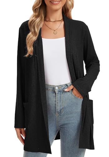 Womens Cardigan Long Sleeve Lightweight with Pockets Business Casual Early Fall Fashion Clothing Cute Tops3