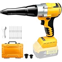Funnywhale Cordless Rivet Gun Compatible with Dewalt 20V Max BatteryNo Battery Electric Rivet Gun, Brushless Pop Rivet Gun Tool for Rivets 1/8", 5/32", 3/16"