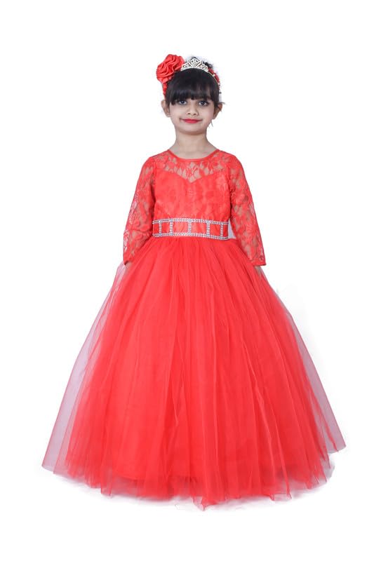 Image of Girl's Synthetic A-Line Maxi Dress