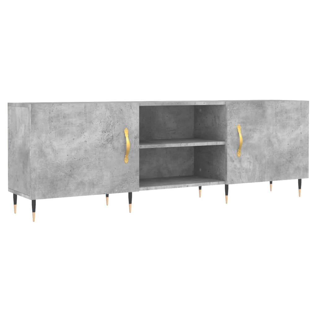 vidaXL Mobile Porta TV Grigio Cemento 150x30x50cm in Legno Multistrato, mobiletto, mobiletto HiFi, mobile per dispositivi multimediali, supporto TV