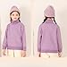 Teen Girls Turtleneck Sweater Solid Long Sleeve Knit Pullover Kids Baby Winter Warm Soft Sweater Purple 13-14years