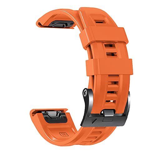 Correa de silicona de 26 mm para Garmin Fenix 6X Pro con hebilla de seguridad de alta resistencia