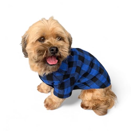 WAY PET Camisa Flanela com Botões para Cães, Camisa para Cachorros, Estilo e Conforto para Cães Mach