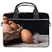 Eier und Feder auf Korb Laptop Schulter Messenger Bag Hülle Sleeve für 13,4 Zoll 14,5 Zoll Notebook Laptop Tasche Laptop Aktentasche Business Aktentasche für Männer Frauen