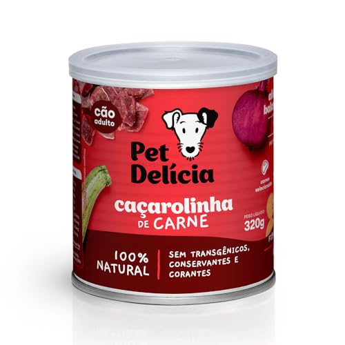 Pet Delícia Natural Grain-Free Caçarolinha de Carne 320g, Raça Ad...