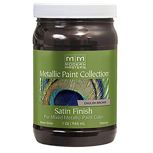 1 qt Modern Masters ME525 English Brown Metallic Paint Collection Water-Based Decorative Metallic Paint Pack of 1 1 qt Modern Masters ME525 English Brown Metallic Paint Collection Water-Based Decorative Metallic Paint Pack of 1