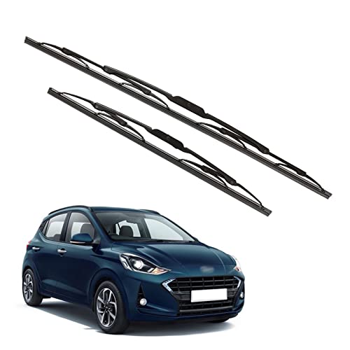Image of Kylo Windshield Metal Type Wiper Blades /Perfect Fitting /Water Repellency Scratch Proof Wiper Blades Suitable for Hyundai I-10 Grand Nios (Driver - 24 inch, Passenger - 16 inch)