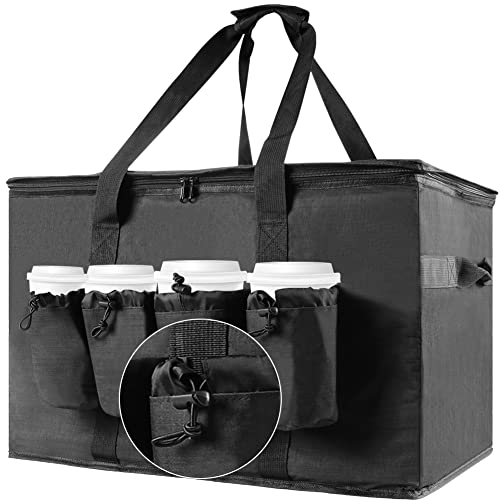 Photo 1 of Commercial Insulated Food Delivery Bag - 22" x 10" x 10" Waterproof Delivery Bag For Hot Food Delivery - Premium Food Warmer Bag For Uber Eats And Doordash Food Delivery
