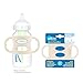 Dr. Brown's Wide-Neck Baby Bottle Handles, 100% Silicone, Easy Grip Removable Handles for Bottle to Sippy Cup Transition, Ecru, 4m+