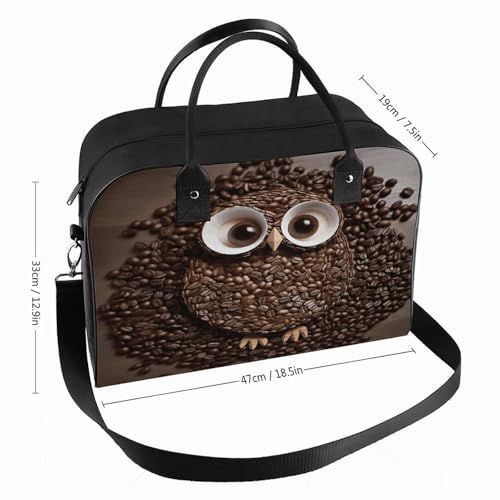 Bolso Tote Búho de Nylon con Correa Ajustable y Cierre miniatura 2