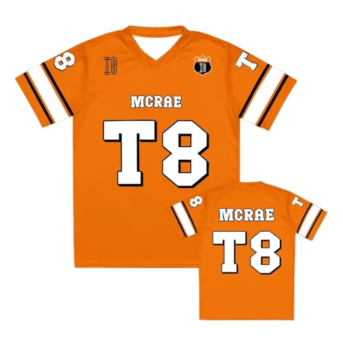 VBPOIYB Spring Summer Men's and Women's Sportswear Tate McRae T8 Football T-Shirts 3D Printing Quick Dry T-Shirts Tops (Orange,XL) VBPOIYB Spring Summer Men's and Women's Sportswear Tate McRae T8 Football T-Shirts 3D Printing Quick Dry T-Shirts Tops (Orange,XL)