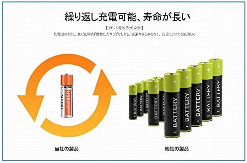 Amazon Sorbo 大容量 Usb型充電池 1 5v リチウム 充電式電池 本体usb付き 単三型 2本入り モバイルーバッテリー 並行輸入品 Nobsound 充電式電池