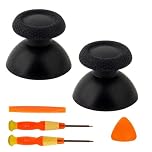 inRobert 2 PCS PS Portal Thumb Grips, Joystick Replacement for PlayStation Portal, Joystick Grips Repair Kit with Triangle Paddle, Screwdriver and Pry Tool for PS5 Portal - Black