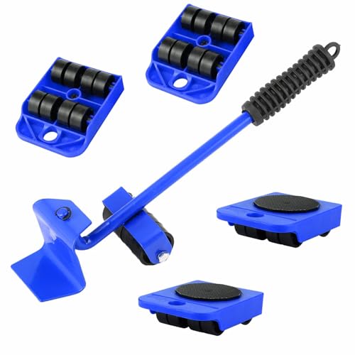 Leve Deplace Meuble Lourd sans Effort, Souleve Meuble Kit avec Planche a Roulette Charge Demenagement, Élévateur Patins Glisseurs pour Déménagement...