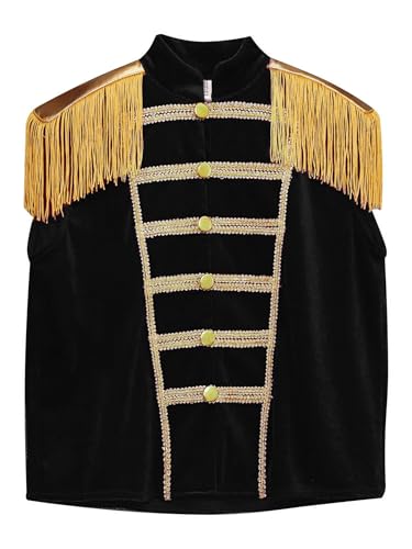 Sywiyi Kids Drummer Parade Sleeveless Waistcoat Jacket Military Vest School Marching Band Uniforms3