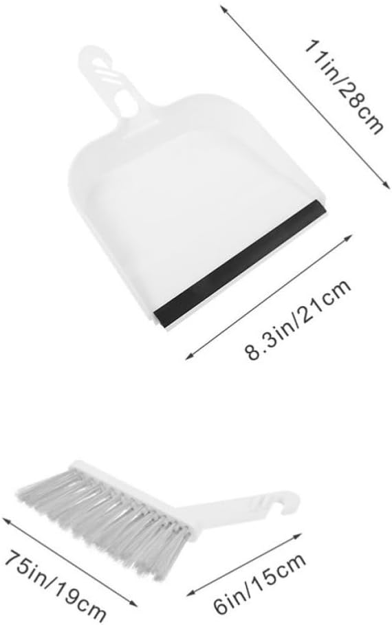 Mini Dustpan and Brush Set with Compact Plastic Hand Brooms and Dustpans 2 Sets for Cleaning Small Dust and Debris on Desk, Table, and Countertop in Home, Office, and Kitchen