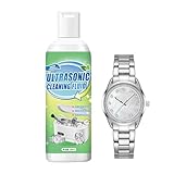 Líquido Limpiador Ultrasónico de Joyas | Líquido Limpiador de Gafas 180ml, para Limpiar Pendientes | para Hombres Adultos Uso en Hogar y Viaje Anillos Pendientes Gafas Relojes Cadenas