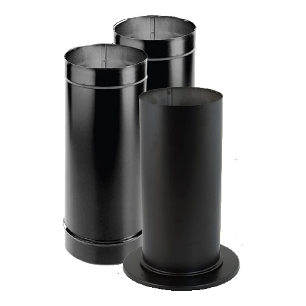 M&G DuraVent DuraVent 10DBK-24 10 Inner Diameter - DuraBlack Stove Pipe - Single Wall -24 x 10.125 x 10, Black