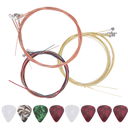 Cordes de guitare acoustique, 3 jeux de cordes de guitare acoustique de remplacement en acier et 8 médiators en… - Les Beatles, Paul McCartney, John Lennon, RIngo Starr, George Harrison Cordes de guitare acoustique, 3 jeux de cordes de guitare acoustique de remplacement en acier et 8 médiators en… – Image 6