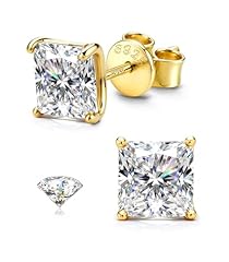 18K Yellow Gold Princess Cut