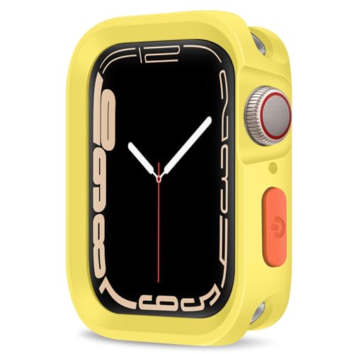Coque Apple Watch 45mm 44mm jaune en TPU antichoc souple