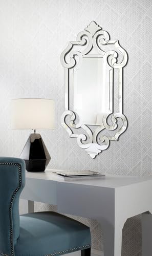 Image of Small Clarice Rectangular Venetian Wall Hanging Mirror, 41 x 22 Inch