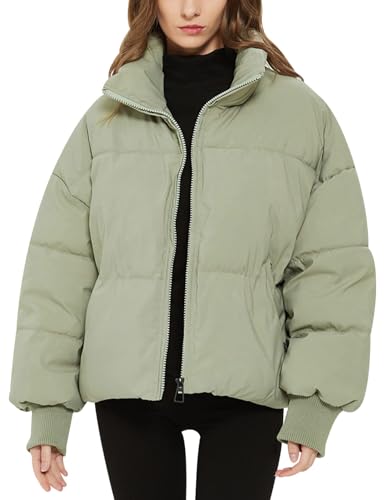 Image of Gihuo Women's Winter Cropped Puffer Jacket Coat Short Warm Quilted Jacket 2026