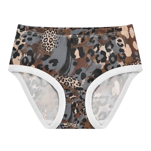 Animal Print Leopard Spots Underwear Toddler Girl, Cotton Girls Underwear, 2T–8 Years