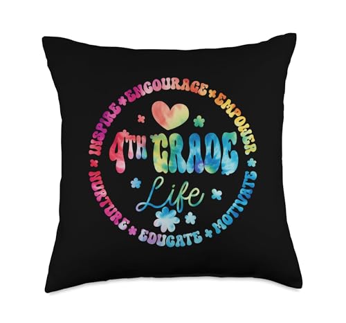 4th Grade Dream Team Back to School First Day Fourth Grade Throw Pillow