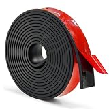 WELSTIK Gummistreifen selbstklebend, selbstklebende Vollgummiauflagen für DIY-Dichtungen, Polster, Dichtungen, Bastelarbeiten, Schutz (2.5 cm x 3 mm x 5 m)