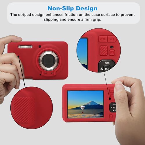 Funda de silicona para cámara Kodak PIXPRO FZ55 rojo miniatura 5