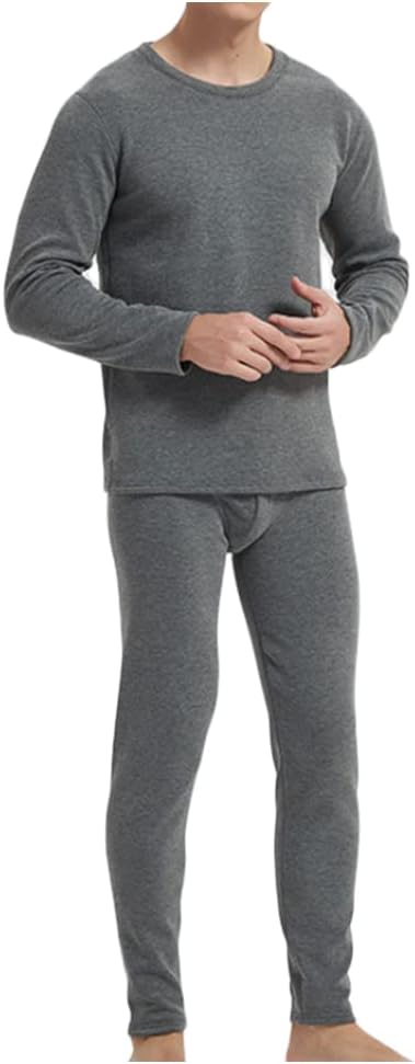 HSQSMWJ Thermal Underwear for Men Ultra Soft Long Johns Fleece Lined Warm Base Layer Thermals top and Bottom Set L-3XL