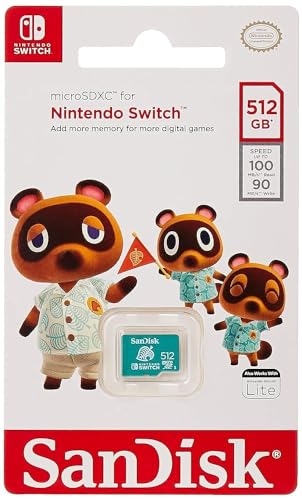 SanDisk microSDXC UHS-I card for Nintendo Switch - 512GB 100MB/s read; 90MB/s write