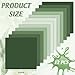 JarThenaAMCS 12Pcs St. Patrick's Day Sage Green Cotton Fabric Bundles 10 x 10 Inch Gradient Green Fabric Squares Colorful Sewing Fabrics for Spring DIY Craft Party Decor