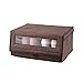 Zxcbnvndjhbghxb Sac Chaussures Voyage Boîte de Rangement de Tissu superposé Type de basculement Transparent Boîte à Chaussures de lit for Stocker des Jouets et des vêtements (Color : Brown)