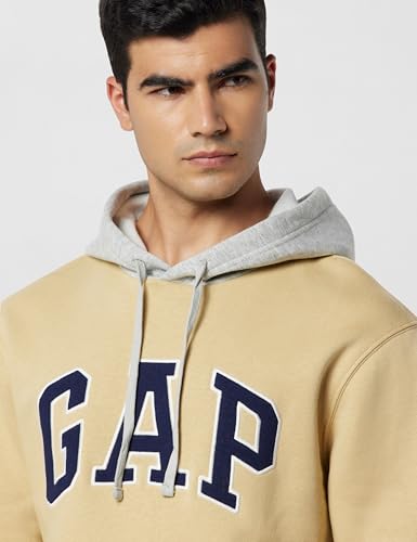 Image of Gap Men Embroidered Relaxed Fit Full Sleeve Hoodie