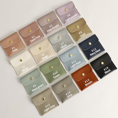 40pcs PU Leather Small Bags for Jewelry 8 x 8cm Snap Button Jewelry Packaging Bag Dark Pink Luxury Small Favor Bags Jewelry Gift Bags for Earrings Necklaces Bracelet Ring4