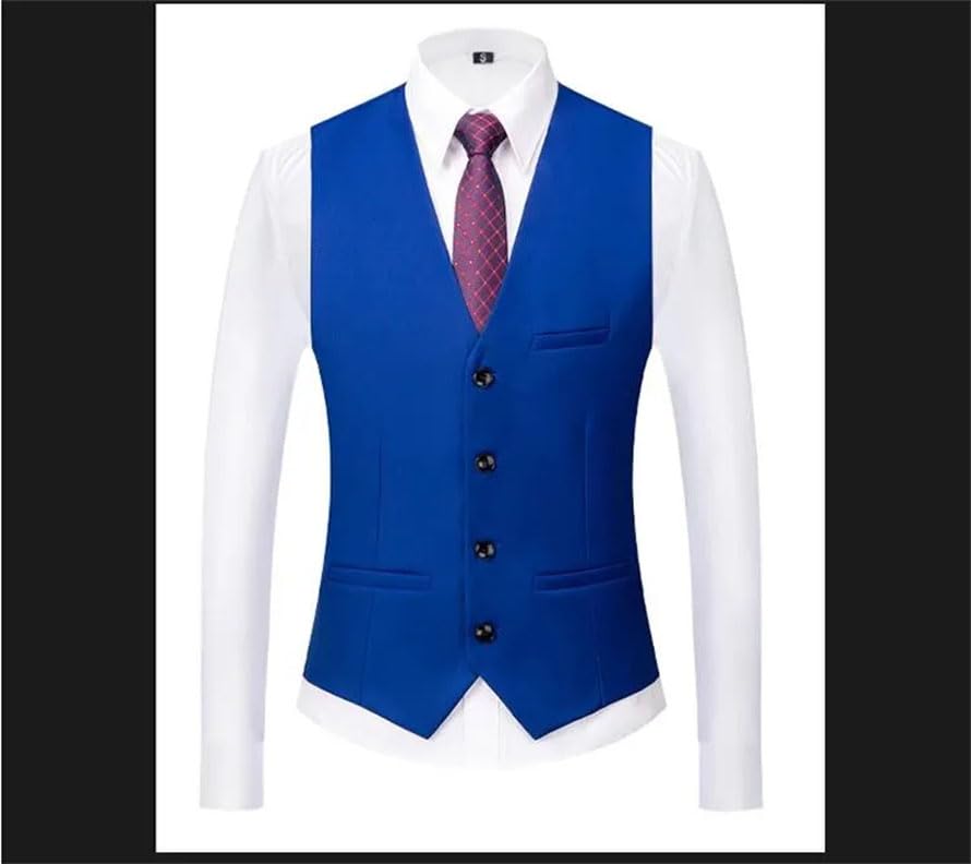 Pohullan Men Solid Formal Wedding Suit 3 Piece Suit Business Social Tuxedo Dress Set4