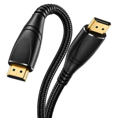 Image of Basesailor 2.1 Braided 1.5M (4.9ft), 8K@60Hz & 4K@120Hz Ultra High Speed HDMI to HDMI Cable, 48Gbps HDR eARC Dolby Vision, Braided HDMI Cable Type C USB Connector for Monitor, TV, PS5, Xbox