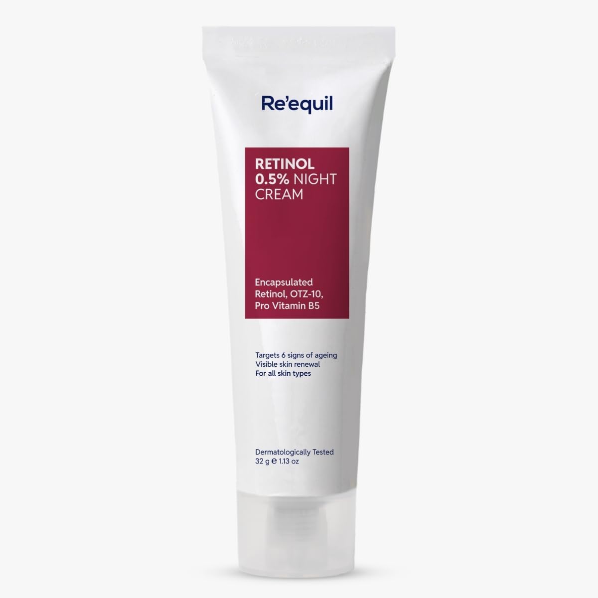 RE' EQUIL 0.5% Retinol Night Cream | Makes Skin Youthful & Smooth | Prevents Fine Lines & Wrinkles | Unisex | All Skin Types | 32G