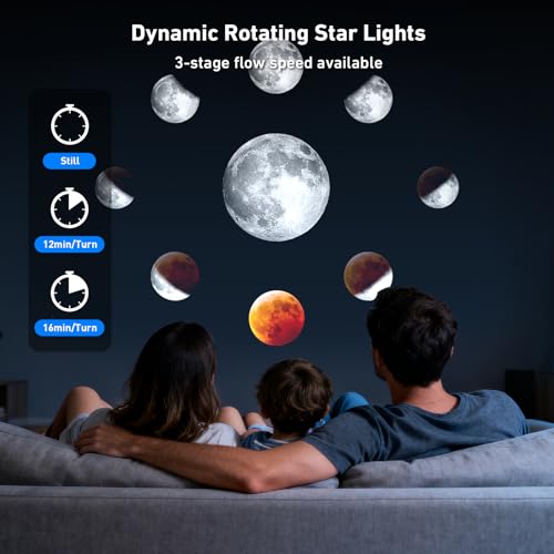 Image of Galaxy Projector, 13 in 1 Home Planetarium Star Light Projector for Bedroom 360 Rotating Mist Lamp Starry Sky Night Light with 12 Solar System Constellation Moon for Children Adults