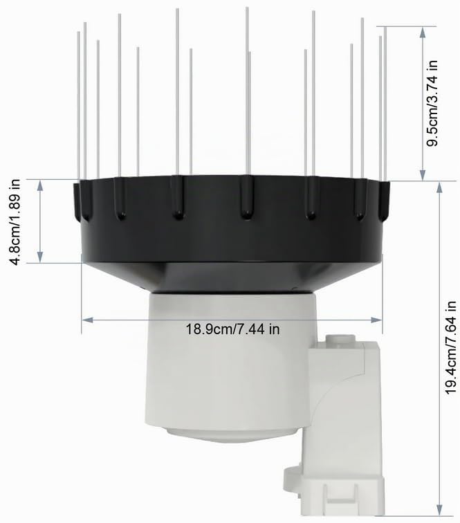 froggit DP80 PRO Drahtloser selbstentleerender Regenmesser-Sensor mit neuen 3,5cm erhöhten Regentrichter inklusive Vogelabwehr