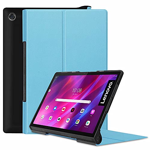 LANHOMEX Lenovo Yoga Tab 11 ケース 2021 YT-J706F 11.0インチケース、自動ウェイク/スリープ、フリップスリム軽量ハードシェル保護スマートカバー、マルチアングルスタンド付き (Lenovo Yoga Tab 11 2021 YT-J706F, 空色)