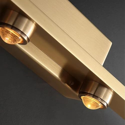 Image of Navam Creation 3 LED Spotlight Wall Light, Gold Finish Modern Wall Mounted Vanity Light, Warm White Accent Lighting for Bathroom Mirror, Bedroom, Hallway, Living Room & Home Decor