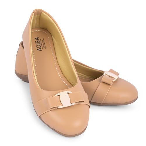 ADISA Wear Women Girls Slip On Ballet Flats (WS1006-BEI-40)